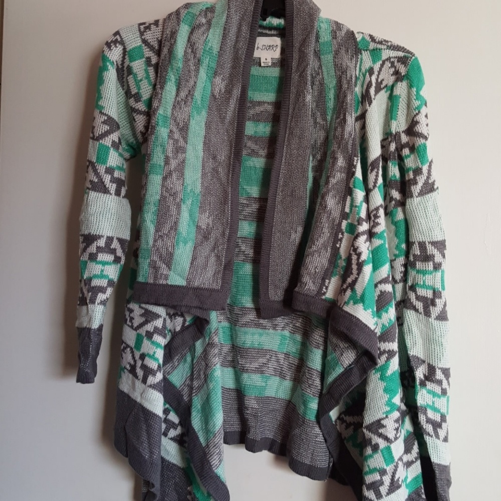Geometric printed cardigan